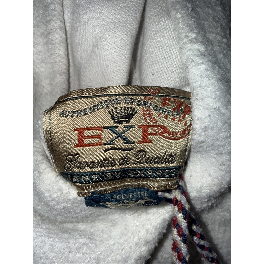 Vintage Express fleece Hoodie Mens size XL Trois Vallees Ski Fleece Pullover - Picture 2 of 5